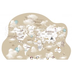 Mapa sveta 5 stiker